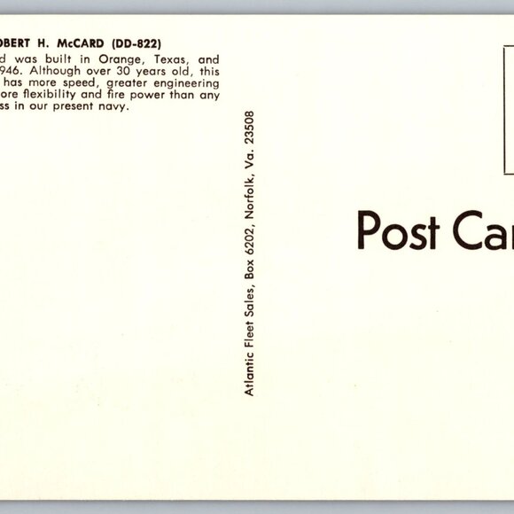 Postcard  Unposted  Warships [Destroyers] Lot of 8 Historic Collection #1164 - Picture 4 of 16